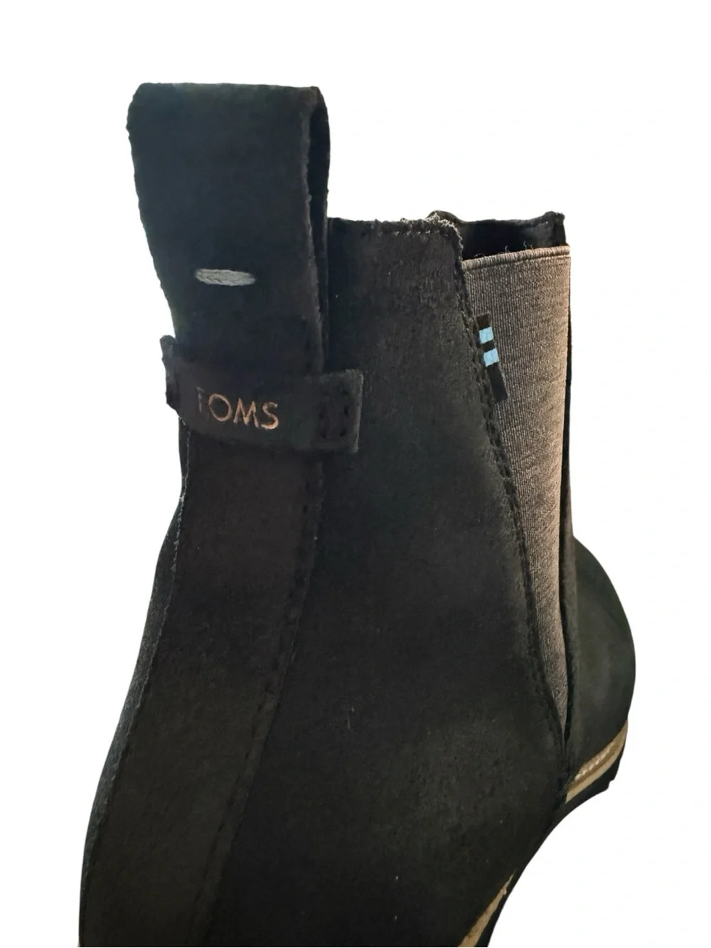 TOMS Black Suede Lug Sole Boots